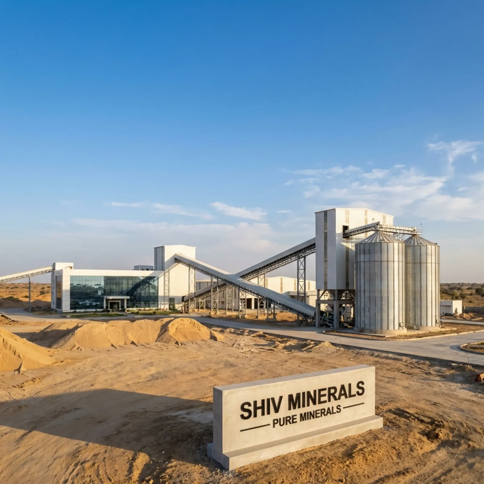 Silica sand processing facility at Shiv Mines and Minerals, Karauli