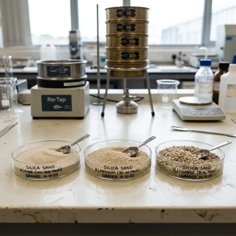 Custom Specification Sand — silica sand from Rajasthan